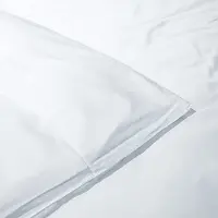 Silk Heaven 2x Bamboe Kussensloop 300TC - Wit - - 40x80cm