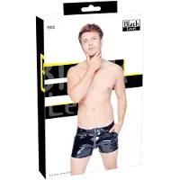Black Level - heren boxershort met zijzak - lakleer - zwart - XL