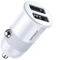 Baseus Auto oplader met 2 USB poorten - 3.1A - Snellader - Geschikt voor iPhone/ Samsung/ Huawei/ Oppo/ Xiaomi - Autolader adapter