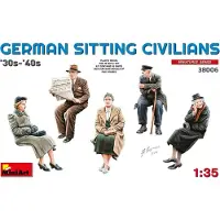 MiniArt Modelbouwpakket Militaire voertuigen - 38006 German Sitting Civilians '30s-'40s Plastic - 1:35 - Modelbouw