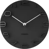 Karlsson Klok On The Edge Black With Chrome Hands 42 cm