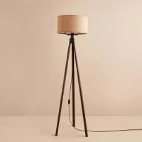 Opviq Vloerlamp Fred | textiel naturel 21x21x140 cm vloerlampen | NADUVI