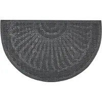 Beliani KORYAK - Deurmat - Natuurlijk/Zwart - 45 x 75 cm - Polyester