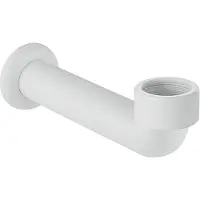 Geberit aansluitbocht 90gr.met roset d50 wit