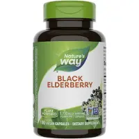 Nature'S Way Black Elderberry 1150 mg | 100 Capsules | Mix van vlierbes en vlierbloesem (100 Capsules)