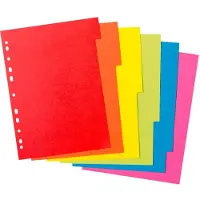 Herlitz kartonnen indexen - blanco - DIN A4 - 6 kleuren - 1 stuk