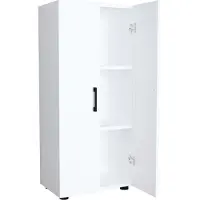 En.casa [] Kledingkast Åsnes - 2-deurs kast - met planken - 108x49x32 cm - wit