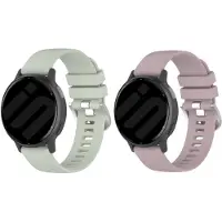Strap-it Bundel van 2 Siliconen Banden - Geschikt voor Garmin Vivoactive 5 - Horlogeband / Polsband / Armband / Sportarmband - Siliconen Armband - Lichtgroen & Violet - Waterbestendig & zweetbestendig