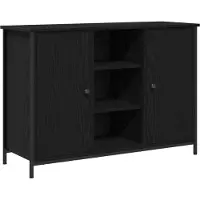 vidaXL Dressoir Zwart Eiken 100 x 35 x 70 cm