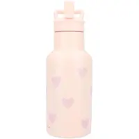 Kidzroom Magical Meadows Drinkfles - Roze - 350ml - Hartjes - Schoolbeker