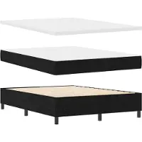 vidaXL Boxspring bed met hoofdeinde Zwart 160 x 200 cm Stof