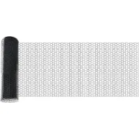 vidaXL zeshoekig gaasgek met palen 100 x 0,4 m PVC-Coated Staal Grijs