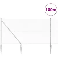 vidaXL zeshoekig gaasgek met palen 100 x 1 m Gegalvaniseerd staal Mesh