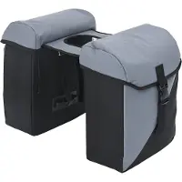 vidaXL Fietstas Grijs en Zwart 31.5 x 15.5 x 40 cm Polyester