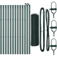 vidaXL zeshoekig gaashek met grondbevestiging 25 x 0,6 m Groen Mesh