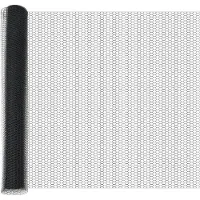 vidaXL zeshoekig gaasgek met palen 25 x 1,4 m PVC-Coated Staal Grijs