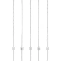 vidaXL ingegraven hekpalen 5 st zilver 160 cm Gepoedercoat staal