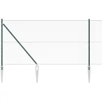 vidaXL zeshoekig gaasgek met palen 25 x 1,2 m PVC-Coated Staal Groen