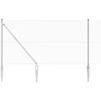 vidaXL zeshoekig gaasgek met palen 25 x 1,4 m Gegalvaniseerd staal