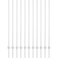 vidaXL ingegraven hekpalen 11 st zilver 180 cm Gepoedercoat staal
