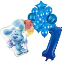 Amscan Blue's Clues ballonnen pakket - 60x63cm - Folie Ballon - 1 jaar - Themafeest - Verjaardag - Ballonnen - Versiering - Helium ballon