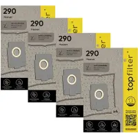 Top Filter Set van 4 pakketten van 4 stofzuigerzakken 64290 Hoover Alpina TopFilter Premium