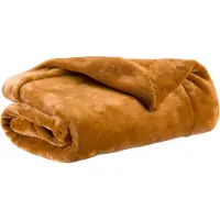 Vivaraise Deken Tender in polyester, kleur saffraan, 150 x 200 cm