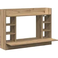 vidaXL Aan de muur bevestigd bureau artisanaal eikenkleurig