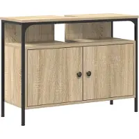 vidaXL Wastafel kabinet voor de badkamer Bruin 80 x 30 x 60 cm