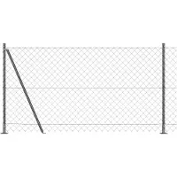 vidaXL gaashek met betonnen voetstuk 10 x 1,2 m PVC-Coated Staal Grijs