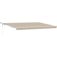 vidaXL Uitschuifbare luifel Beige 450 × 300 cm Polyester