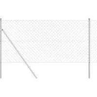 vidaXL gaashek met grondbevestiging 25 x 1 m Gegalvaniseerd staal Mesh