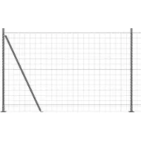 vidaXL Euro-hek met betonnen voetstuk 10 x 1,6 m PVC-Coated Staal Mesh