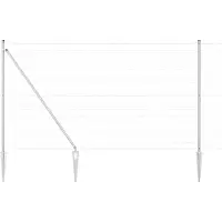 vidaXL Euro-hek met grondpennen 10 x 1,6 m Gegalvaniseerd staal Mesh