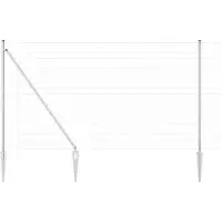 vidaXL Euro-hek met grondpennen 10 x 1,6 m Gegalvaniseerd staal Mesh