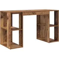 vidaXL Bureau Oud Hout Bewerkt hout 130 x 50,5 x 75 cm