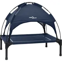 vidaXL Hondenbed Marineblauw 63 x 49,5 x 60 cm Staal