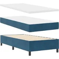 vidaXL Boxspring bed met hoofdeinde Donkerblauw 200 x 90 cm Fluweel
