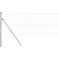 vidaXL Euro-hek met grondbevestiging 25 x 0,8 m Gegalvaniseerd staal