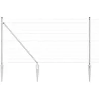 vidaXL Euro-hek met grondpennen 25 x 1,2 m Gegalvaniseerd staal Mesh