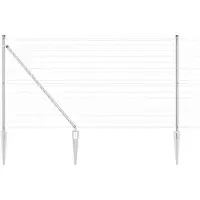 vidaXL Euro-hek met grondpennen 10 x 1,2 m Gegalvaniseerd staal Mesh