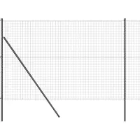 vidaXL Euro-hek met grondbevestiging 10 x 1,6 m PVC-Coated Staal Grijs