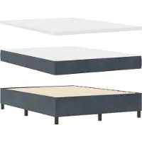 vidaXL Boxspringbed met matras, donkergrijs, 160 x 200 cm, fluweel