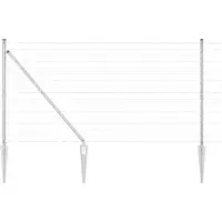 vidaXL Euro-hek met grondpennen 10 x 1,2 m Gegalvaniseerd staal Mesh