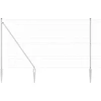 vidaXL Euro-hek met grondpennen 10 x 1,6 m Gegalvaniseerd staal Mesh