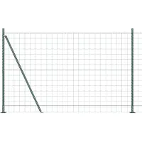vidaXL Euro-hek met betonnen voetstuk 10 x 1,4 m PVC-Coated Staal Mesh