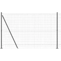 vidaXL Euro-hek met betonnen voetstuk 10 x 1,4 m PVC-Coated Staal Mesh
