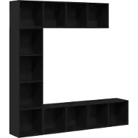 vidaXL Boekenplank 12-laags 3 st 36 x 30 x 143 cm Bewerkt hout