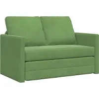 vidaXL Slaapbank Lichtgroen 204 x 122 x 60 cm Fluweel
