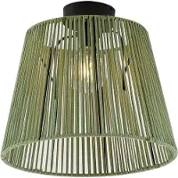 QAZQA Japandi Buiten Plafondlamp met Groen Touw IP54 - Jayla